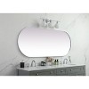 Elegant Lighting Metal Frame Oval Mirror 30x72 Inch in Black - 3 of 4