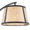 Franklin Iron Works Oak River Rustic Mission Arc Floor Lamp 66 1/2" Tall Dark Gray Wood Blond Mica Drum Shade for Living Room Reading Bedroom Office - 3 of 4