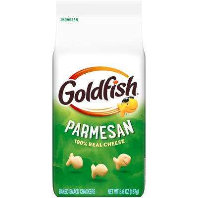 Goldfish Parmesan Cheese Crackers, 6.6 oz Bag, Pack of 2