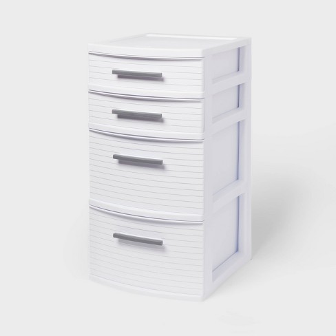 4 Drawer Medium Tower Off-white - Brightroom™ : Target