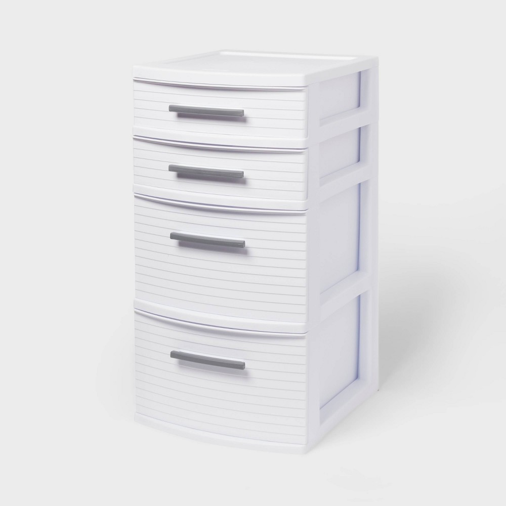 4 Drawer Medium Tower Off-White - Brightroom™