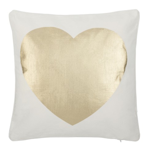 White heart outlet cushion