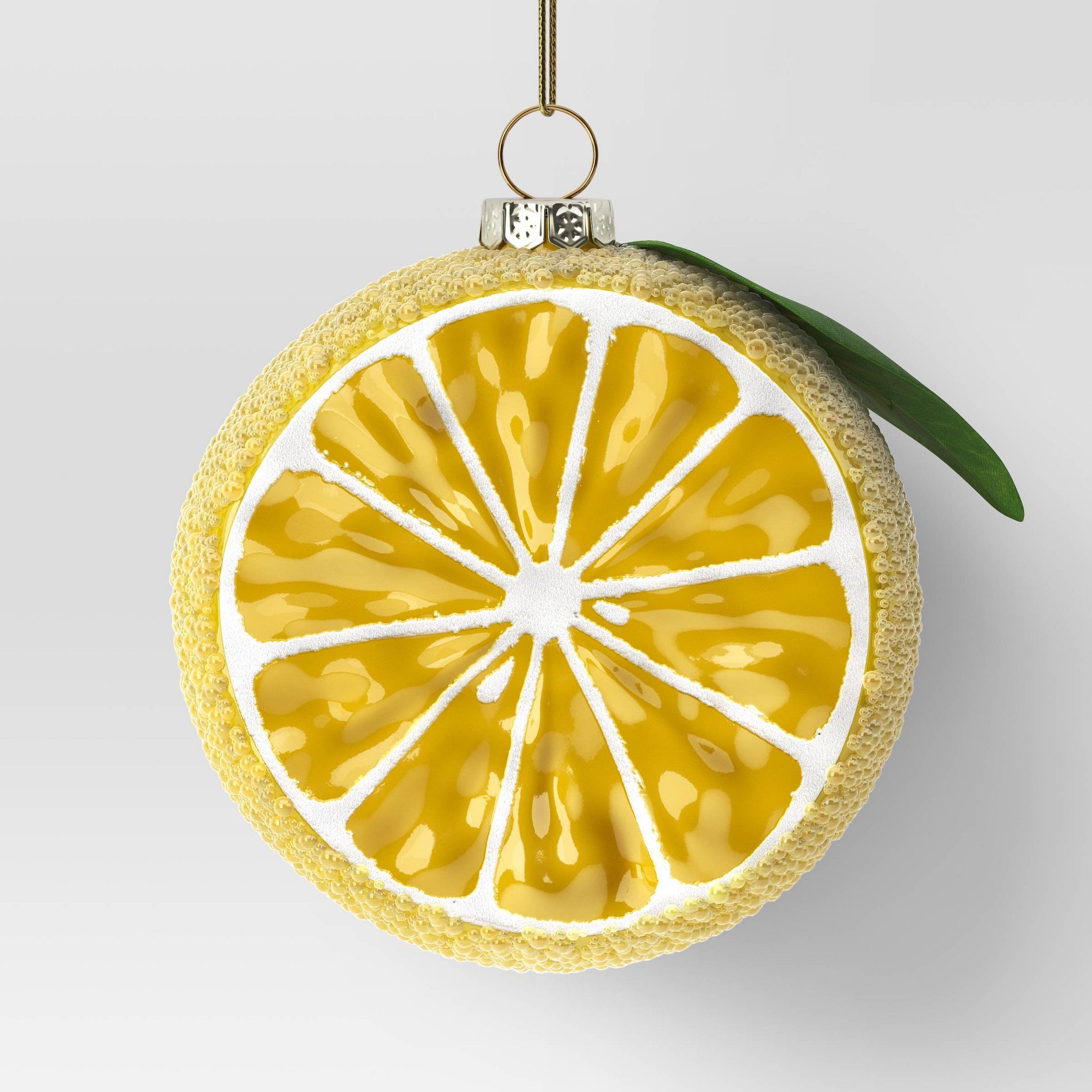Christmas Glass Sliced Open Lemon Ornament - Wondershop™