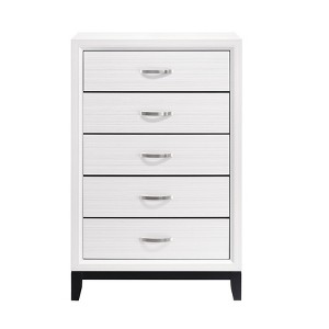 NicBex 2/5 Drawers Dresser,Slim Storage Chest of Drawers with Metal Handle for Bedroom,Living Room,Entryway,Hallway,White - 1 of 4