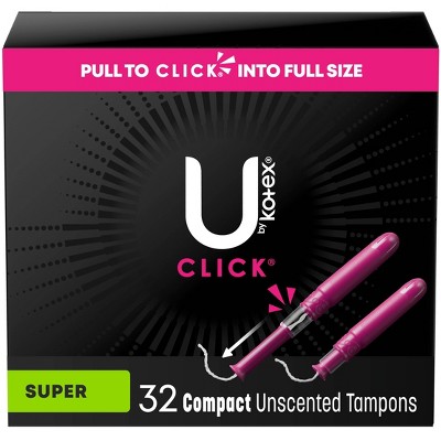 U by Kotex Click Compact Unscented Tampons - Super