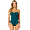 Women's Live In Color Twist Front Shirred One Piece Swimsuit - image 2 of 4