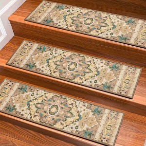 BAGOKIE 15 Pack 8"x30" Washable Non-Slip Stair Treads - 1 of 4