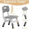 Kids Table and 6 Chairs Set, Height Adjustable Toddler Table and Chair Set, Children Multi-Activity Table for 6, Kids Study Table for Ages 2-8 - 3 of 4