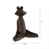 Nature Spring Meditating Yoga Zen Resin Frog Figure - Brushed Bronze Finish - 3 of 4