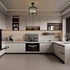 PAKOKULA 4-Light Modern Black Lantern Semi-Flush Mount with Crystal Teardrop Pendant Shade - 4 of 4
