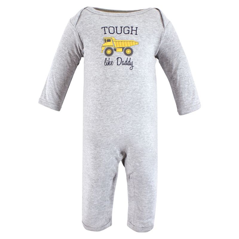 Hudson Baby Infant Boys Cotton Coveralls, Construction, 3 of 6