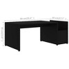 vidaXL Coffee Table Black Engineered wood 35.4 x 17.7 x 13.8 in - 4 of 4