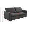 VYNXARIA 78 Inch 3 in 1 Convertible Sleeper Sofa Bed, Modern Fabric Loveseat Futon Sofa Couch with Pullout Bed,Dark Gray - 4 of 4