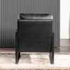 NicBex PU Leather Accent Chair with Durable Square Metal Frame Lounge Chair Modern Armchair Reading Chair Comfy Chair for Living Room, Black - 3 of 4
