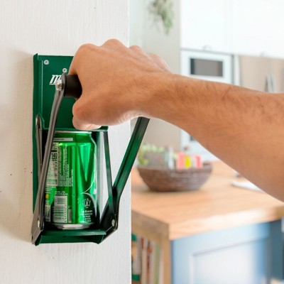 Hunter Green Heavy-Duty Wall-Mounted Metal Can Crusher, 12 oz.