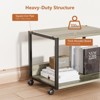 VINGLI 2 Tier Rolling Printer Stand with Storage, Desktop Printer Shelf for Home/Office Organizer, for Fax Machine Copier Scanner (Rustic Gray) - 4 of 4