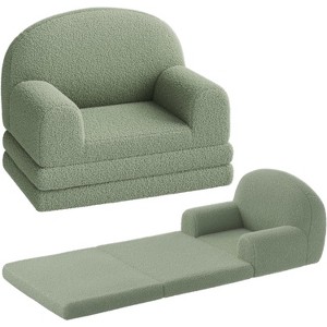 2-in-1 Kids Convertible Sofa, Foldable Toddler Lounger Chair , Soft Foam Gift for Boys & Girls - 1 of 4