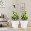 Wooakway Outdoor/Indoor/Decor/Garden Large Tall Metal Planter Pots Planter Boxes Cachepots Nursery Pots - 2 of 4