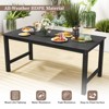 Tangkula HDPE Outdoor Dining Table for 6 Person 67" Patio Table w/ Wood-Like Tabletop - 4 of 4