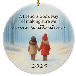 Never Walk Alone Ornament Christmas Ornaments, Religious Christmas Ornaments for Women - 1 of 4