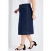 Avenue Women's Plus Size Billy Denim Skirt - 14, Dark Wash - image 4 of 4