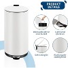 8 Gallon (30L) Round Trash Can with Soft Close Lid, Foot Pedal & Removable Inner Bucket, Modern Garbage Bin for Living Room, Office, Bathroom - 3 of 4