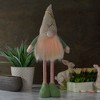 Northlight Lighted Spring Gnome Figure with Knitted Floral Hat - 22" - 2 of 4