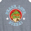 Women's - Teenage Mutant Ninja Turtles - Peace Love Pizza Graphic Racerback Tank - 2 of 4