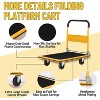 Foldable Push Cart On Wheel, 660lbs Capacity A3 Steel Moving Platform Hand Track - 4 of 4