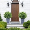 23in Artificial Eucalyptus Trees with Ground Spike for Outdoor-Fake Topiary Ball Trees Artificial Plant Brush for Indoor Outdoor Set of 2 Decor Decor - 2 of 4