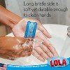LOLA Products Classic Hand & Nail Brush, 2 Sided - Soft & Stiff, Long-Lasting, Comfortable No-Slip Grip, Cleans Hands & Fingernails, Blue, 3 Pack - 4 of 4