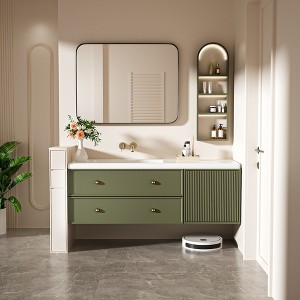 Rectangular Framed Tempered Glass Wall-Mounted Bathroom Vanity Mirror - 1 of 4
