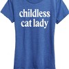 Women's - Instant Message - Childless Cat Lady White Short Sleeve Graphic T-Shirt - 2 of 4