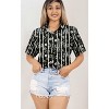 LA LEELA Hawaiian Shirts Womens Floral Summer Button Down Party Blouse Shirt Blouses Short Sleeve Vacation Casual Button Up Tee Shirts - 4 of 4