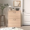 Vynxaria Wooden Shoe Cabinet  White Entryway Storage with 2 Flip Doors, Dimensions: 20.94"x9.45"x43.11" - 3 of 4
