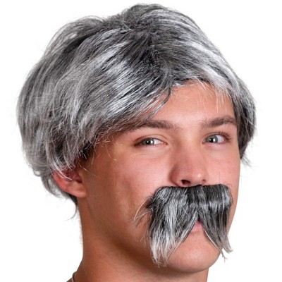 Skeleteen Boys Wig And Mustache Costume Set Grey Target