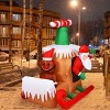 Tangkula Inflatable Christmas Santa Claus Flying Airplane Decoration with LED Bulbs - image 2 of 4