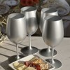 FONTOI Metallic Gold Color Wine Glasses Set of 4, BPA Free Acrylic Wine Glass Set, Unbreakable Red Wine Glasses - 2 of 4