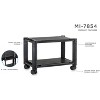 Mount-It! Under Desk Printer Stand with Wheels | Rolling Printer Cart | Height Adjustable Stacked Office Machine Cart w/ Paper Storage Tray - 4 of 4