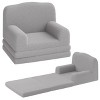 GustoWave Kids Couch, 2-in-1 Toddler Couch Fold Out, Convertible Sofa to Lounger with Wave Design, Foam Kids Chair - 2 of 4