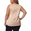 Agnes Orinda Women's Plus Size Silky Satin V Neck Casual Sleeveless Summer Basic Tank Tops - 4 of 4
