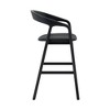 Armen Living Apache Wood and Faux Leather Counter Height Barstool Black Oak - 4 of 4