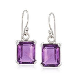 Ross-Simons 5.50 ct. t.w. Cape Amethyst Drop Earrings in Sterling Silver - 1 of 4