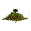 Nearly Natural 16-in Christmas Pine Candelabrum with 35 Lights and Pine Cones - 2 of 4