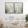 Stupell Industries Organic Birch Forest Trees 2pc Framed Giclee Art Set - 2 of 4