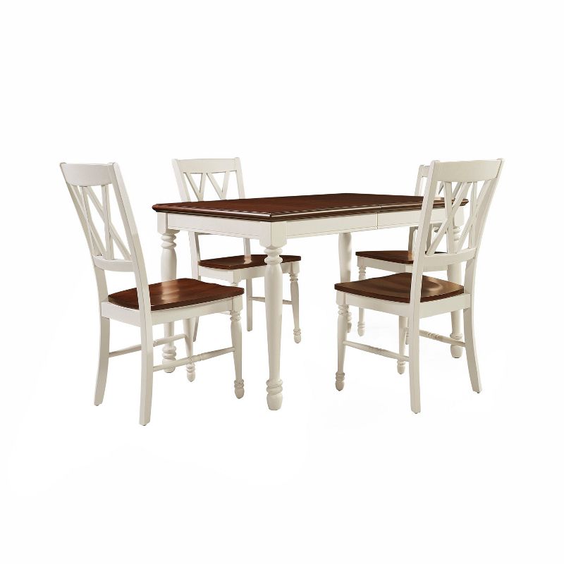 5pc Shelby Extendable Dining Set White - Crosley, 3 of 6