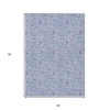 Sky Blue And Purple Floral Washable Indoor Outdoor Area Rug - 3 of 4