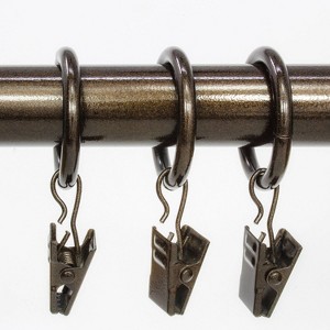 12pk Chicology (3/4") Diameter Curtain Clip Rings - 1 of 4