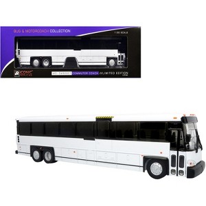 MCI D4500CT Commuter Coach Bus Blank White "The Bus & Motorcoach Collection" Limited Ed 1/50 Plastic Model by Iconic Replicas - 1 of 4