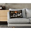 Gulches Skeleton Embroidered "Trick or Treat" Velvet Throw Pillow ¨C Halloween Lumbar Accent for Porch Bench with Spider Details - 4 of 4